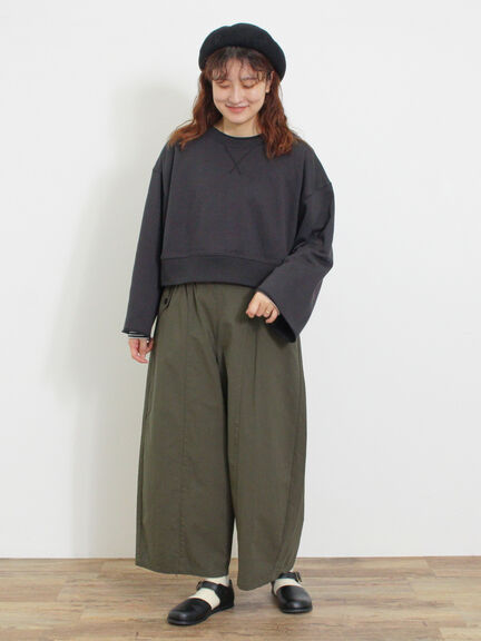 ◎ショート丈スウェット（ブラック/ピンク/ブラウン/キナリ）｜Samansa Mos2（サマンサ モスモス）通販