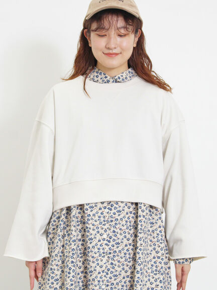 ◎ショート丈スウェット（ブラック/ピンク/ブラウン/キナリ）｜Samansa Mos2（サマンサ モスモス）通販