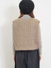 ◎ブランケットステッチケーブル編みショートベスト（オフホワイト/チャコールグレー）｜Samansa Mos2（サマンサ モスモス）通販
