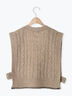 ◎ブランケットステッチケーブル編みショートベスト（オフホワイト/チャコールグレー）｜Samansa Mos2（サマンサ モスモス）通販