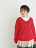 ◎シャギーキーネックニット（チャコールグレー/レッド/イエロー/ブルー/キナリ）｜Samansa Mos2（サマンサ モスモス）通販
