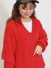 ◎シャギーキーネックニット（チャコールグレー/レッド/イエロー/ブルー/キナリ）｜Samansa Mos2（サマンサ モスモス）通販