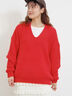◎シャギーキーネックニット（チャコールグレー/レッド/イエロー/ブルー/キナリ）｜Samansa Mos2（サマンサ モスモス）通販