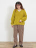 ◎シャギーキーネックニット（チャコールグレー/レッド/イエロー/ブルー/キナリ）｜Samansa Mos2（サマンサ モスモス）通販