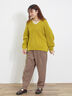 ◎シャギーキーネックニット（チャコールグレー/レッド/イエロー/ブルー/キナリ）｜Samansa Mos2（サマンサ モスモス）通販