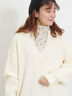 ◎シャギーキーネックニット（チャコールグレー/レッド/イエロー/ブルー/キナリ）｜Samansa Mos2（サマンサ モスモス）通販
