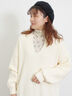 ◎シャギーキーネックニット（チャコールグレー/レッド/イエロー/ブルー/キナリ）｜Samansa Mos2（サマンサ モスモス）通販