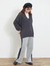 ◎シャギーキーネックニット（チャコールグレー/レッド/イエロー/ブルー/キナリ）｜Samansa Mos2（サマンサ モスモス）通販