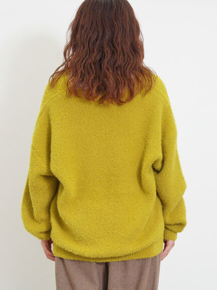 ◎シャギーキーネックニット（チャコールグレー/レッド/イエロー/ブルー/キナリ）｜Samansa Mos2（サマンサ モスモス）通販