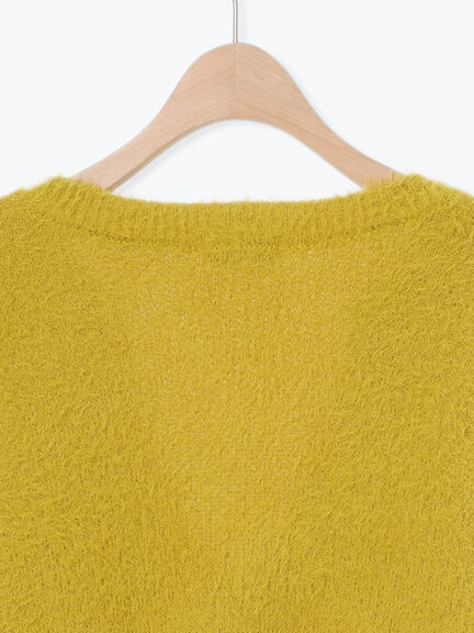 ◎シャギーキーネックニット（チャコールグレー/レッド/イエロー/ブルー/キナリ）｜Samansa Mos2（サマンサ モスモス）通販