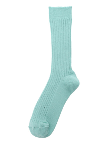 セール】 【リネン混】ロングリブソックス（ピンク/ベージュ/ミント