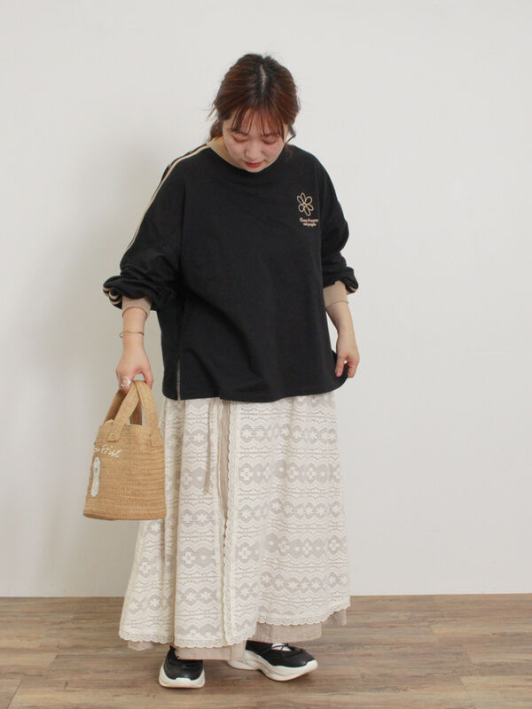 ドッグ刺繍カゴバッグ（オフホワイト/ブラウン/バッグ/バッグ
