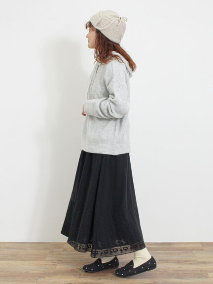 フード付きヘンリーネックニット（グレー/ベージュ/ダークブラウン）｜Samansa Mos2（サマンサ モスモス）通販