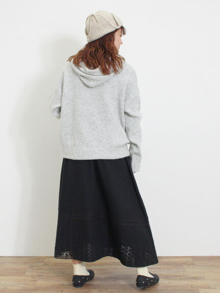 フード付きヘンリーネックニット（グレー/ベージュ/ダークブラウン）｜Samansa Mos2（サマンサ モスモス）通販