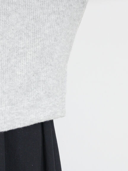 フード付きヘンリーネックニット（グレー/ベージュ/ダークブラウン）｜Samansa Mos2（サマンサ モスモス）通販