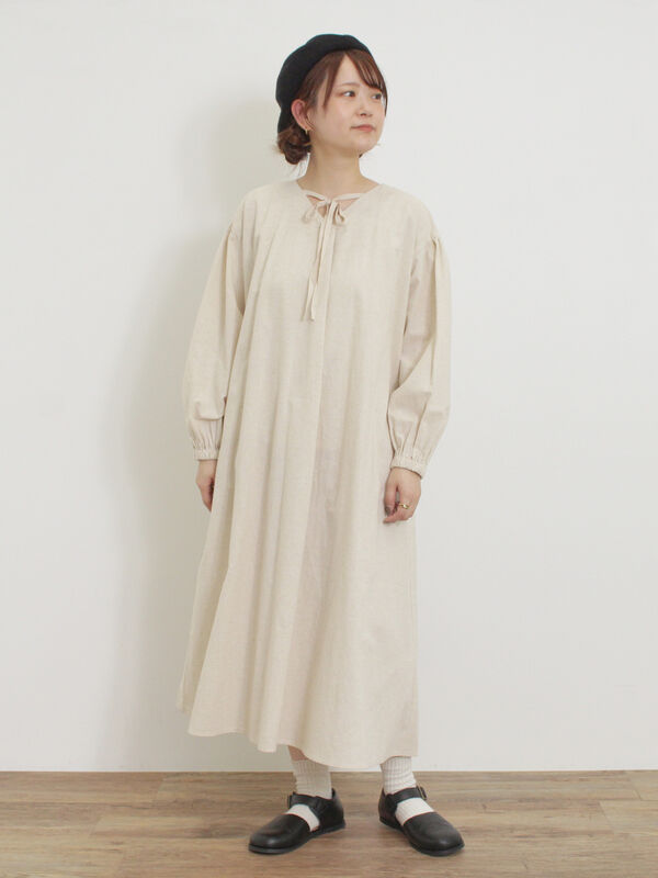 セール】 【S/Mサイズ】リボン付き柄アソート前後2WAYワンピース