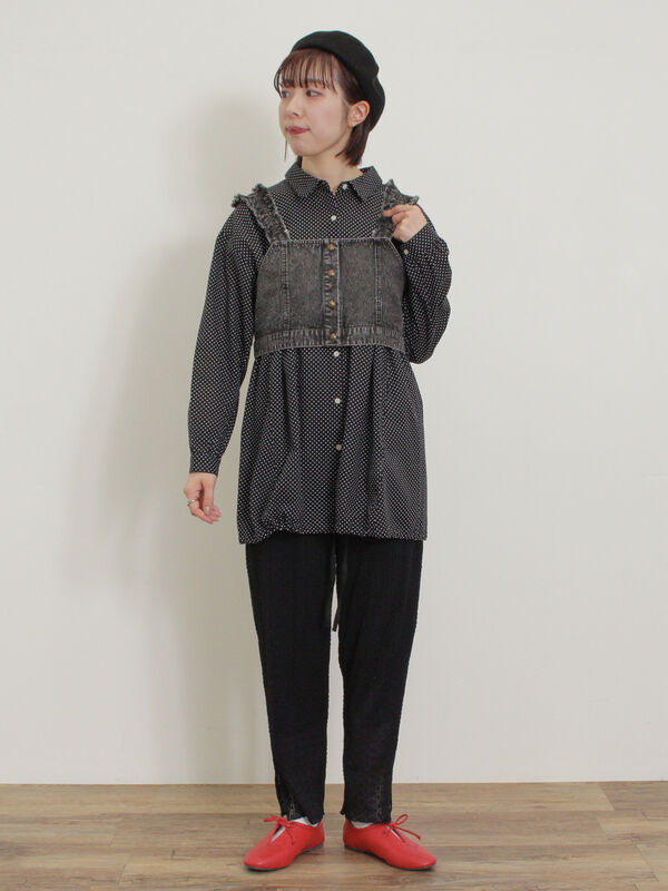 【新品】drugstore's♡レースこお花がオシャレなゆったりパンツ♡Ｆサイズ FREAK'S STORE パンツ フラワーレースパンツ/レースワイドパンツ