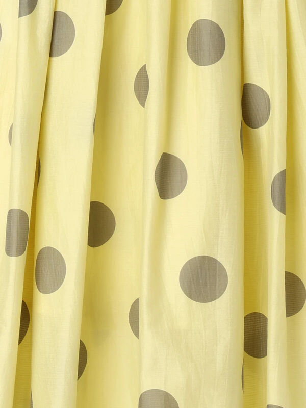 さよちゃん　シアードットプリントスカート　キナリ セール】 シアードットプリントスカート（ブラック/イエロー