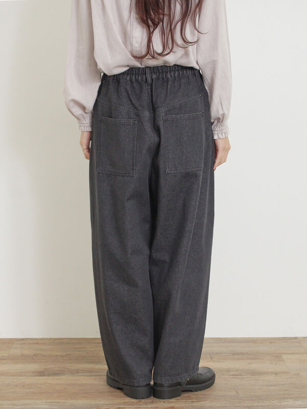 セール】 【M/Lサイズ】ツイル/デニムカーブパンツ（グレー/ブラック