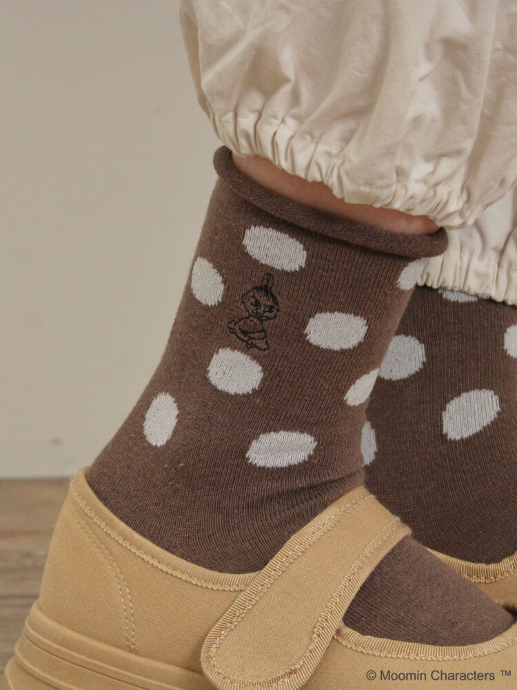 セール】 【MOOMIN × SamansaMos2】刺繍ソックス（オフホワイト