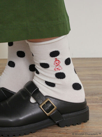 【MOOMIN × SamansaMos2】刺繍ソックス（オフホワイト/レッド/ブラウン/グリーン）｜Samansa Mos2（サマンサ モスモス）通販