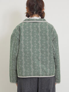 みみこさまおまとめ2点〇used 花柄刺繍ジャケット ライトアウター 春服 古着 Denim＆Co 刺繍 総柄 花 ゴブラン織り ジャケット メンズXL相当