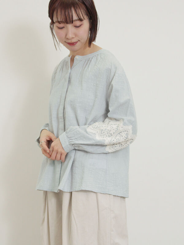 バンドカラーブラウス（トップス/シャツ・ブラウス）【セール