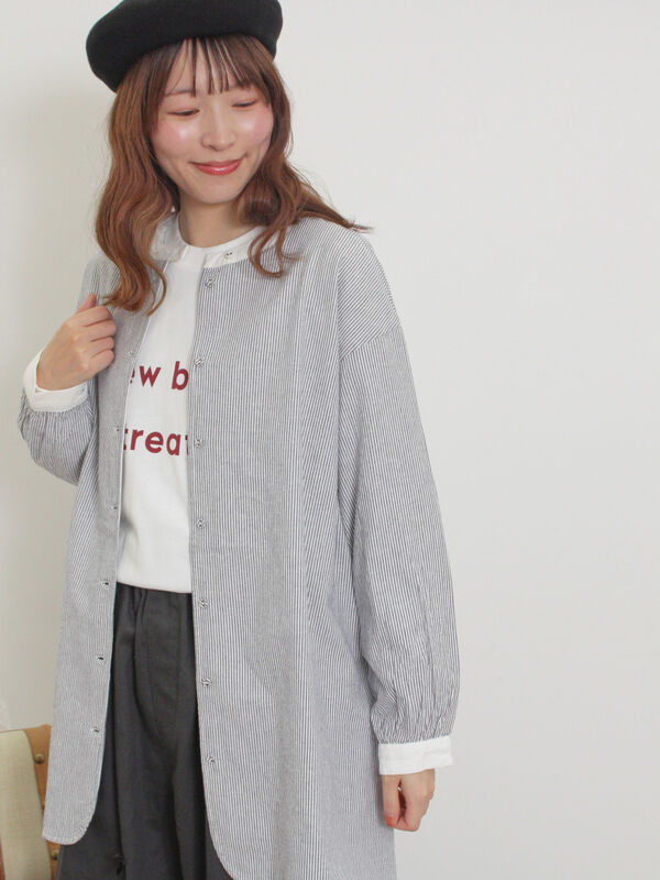 セール】 柄アソートクレリックチュニック（オフホワイト