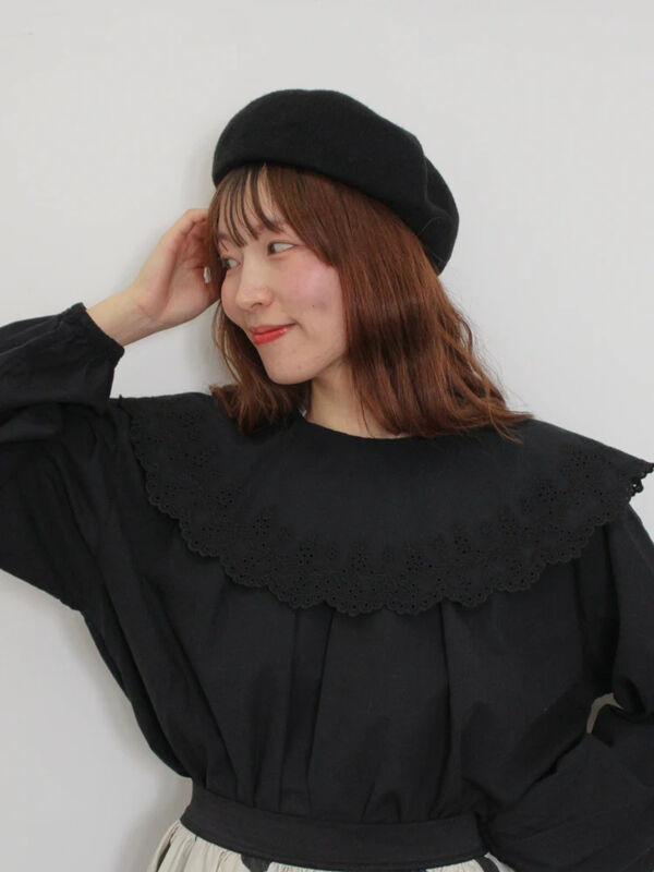 サマンサモスモス kazumi コラボ 前後着レース襟ブラウス