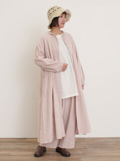 Cross×Linen】ショールカラーワンピース ≪S/Mサイズ≫(オフ Cross×Linen】ショールカラーワンピース ≪S/Mサイズ≫(オフ