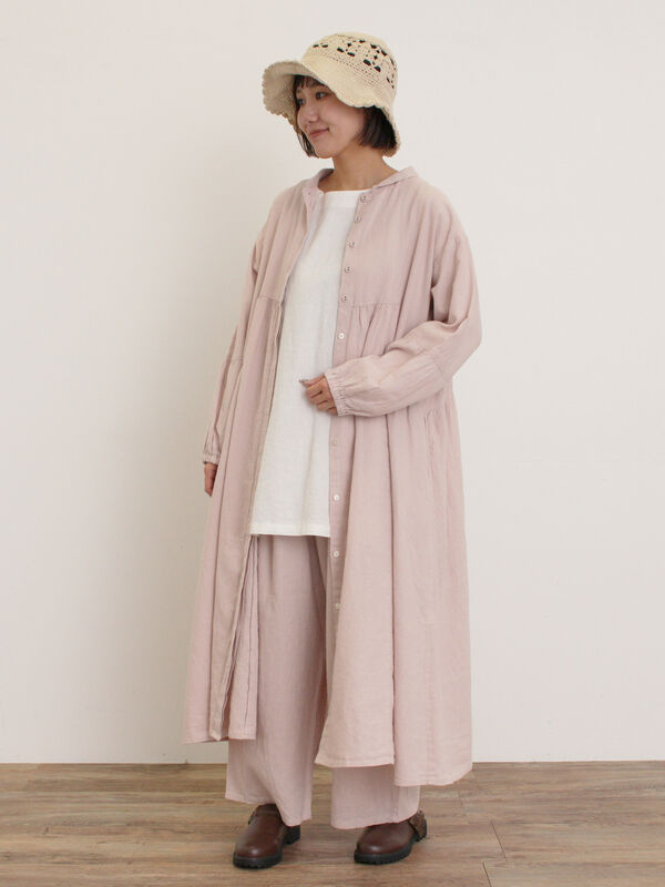 セール】 【Cross×Linen】ショールカラーワンピース ≪S/Mサイズ