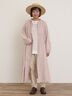 【Cross×Linen】ショールカラーワンピース ≪S/Mサイズ≫（オフホワイト/ピンク/ベージュ/サックスブルー/ブルー）｜Samansa Mos2（サマンサ モスモス）通販