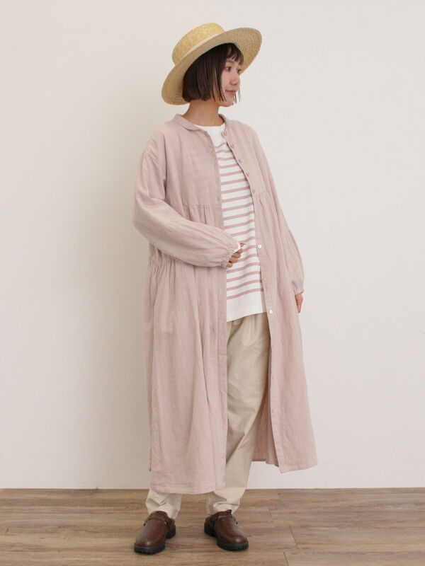 セール】 【Cross×Linen】ショールカラーワンピース ≪S/Mサイズ