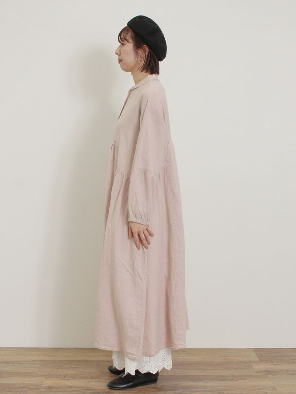 Cross×Linen】ショールカラーワンピース ≪S/Mサイズ≫（オフ