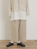 【Cross×Linen】サイドポケットパンツ ≪M/Lサイズ≫（ベージュ）｜Samansa Mos2（サマンサ モスモス）通販