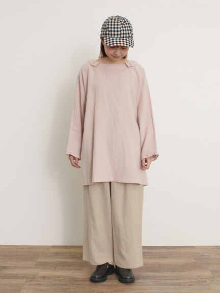 【Cross×Linen】サイドポケットパンツ ≪M/Lサイズ≫（ブラック/ピンク/ベージュ/ブルー）｜Samansa Mos2（サマンサ モスモス）通販