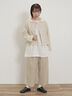 【Cross×Linen】サイドポケットパンツ ≪M/Lサイズ≫（ブラック/ピンク/ベージュ/ブルー）｜Samansa Mos2（サマンサ モスモス）通販