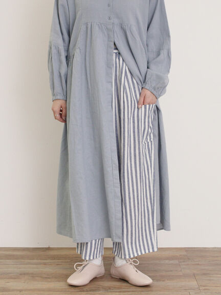 【Cross×Linen】サイドポケットパンツ ≪M/Lサイズ≫（ブラック/ピンク/ベージュ/ブルー）｜Samansa Mos2（サマンサ モスモス）通販