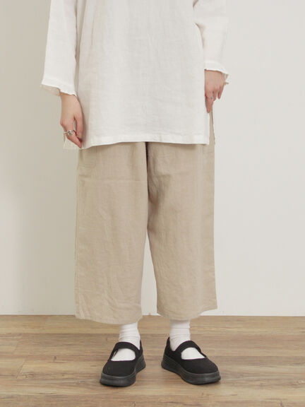 【Cross×Linen】サイドポケットパンツ ≪M/Lサイズ≫（ブラック/ピンク/ベージュ/ブルー）｜Samansa Mos2（サマンサ モスモス）通販