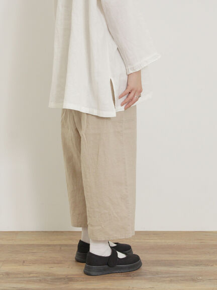 【Cross×Linen】サイドポケットパンツ ≪M/Lサイズ≫（ブラック/ピンク/ベージュ/ブルー）｜Samansa Mos2（サマンサ モスモス）通販