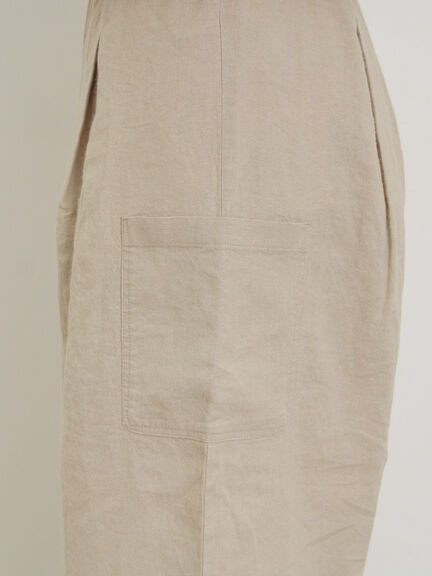 【Cross×Linen】サイドポケットパンツ ≪M/Lサイズ≫（ブラック/ピンク/ベージュ/ブルー）｜Samansa Mos2（サマンサ モスモス）通販