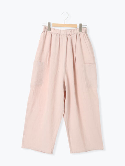 【Cross×Linen】サイドポケットパンツ ≪M/Lサイズ≫（ブラック/ピンク/ベージュ/ブルー）｜Samansa Mos2（サマンサ モスモス）通販
