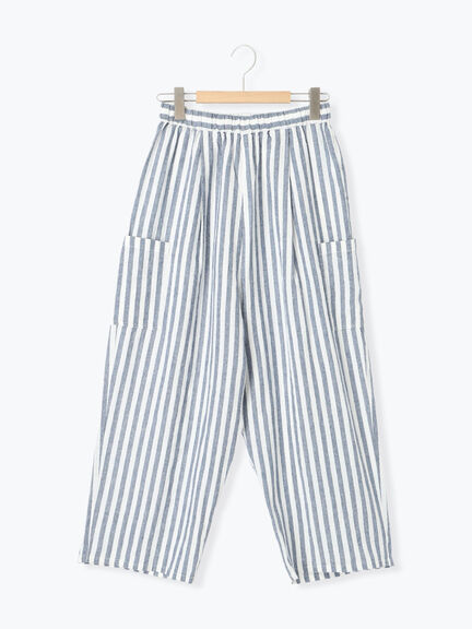 【Cross×Linen】サイドポケットパンツ ≪M/Lサイズ≫（ブラック/ピンク/ベージュ/ブルー）｜Samansa Mos2（サマンサ モスモス）通販