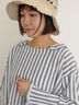 【Cross×Linen】フリルカラーブラウス（オフホワイト/ピンク/ベージュ/サックスブルー/ブルー）｜Samansa Mos2（サマンサ モスモス）通販