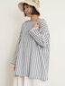 【Cross×Linen】フリルカラーブラウス（オフホワイト/ピンク/ベージュ/サックスブルー/ブルー）｜Samansa Mos2（サマンサ モスモス）通販