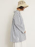 【Cross×Linen】フリルカラーブラウス（オフホワイト/ピンク/ベージュ/サックスブルー/ブルー）｜Samansa Mos2（サマンサ モスモス）通販