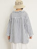 【Cross×Linen】フリルカラーブラウス（オフホワイト/ピンク/ベージュ/サックスブルー/ブルー）｜Samansa Mos2（サマンサ モスモス）通販