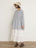【Cross×Linen】フリルカラーブラウス（オフホワイト/ピンク/ベージュ/サックスブルー/ブルー）｜Samansa Mos2（サマンサ モスモス）通販