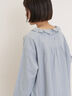 【Cross×Linen】フリルカラーブラウス（オフホワイト/ピンク/ベージュ/サックスブルー/ブルー）｜Samansa Mos2（サマンサ モスモス）通販