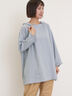 【Cross×Linen】フリルカラーブラウス（オフホワイト/ピンク/ベージュ/サックスブルー/ブルー）｜Samansa Mos2（サマンサ モスモス）通販